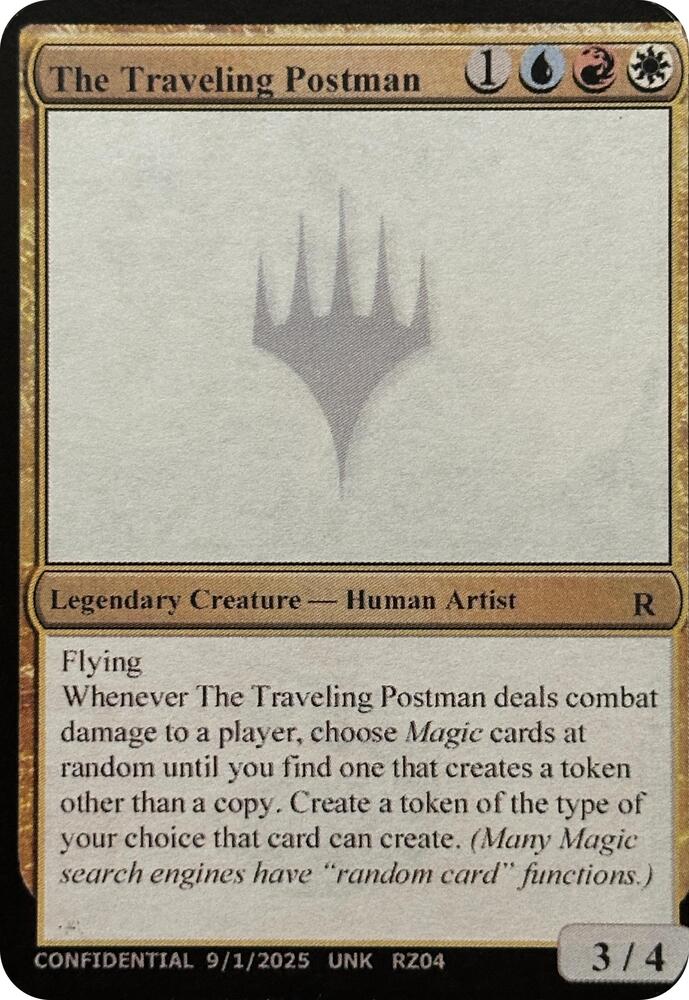 The Traveling Postman, Un-Known Event Playtest Cards #711483