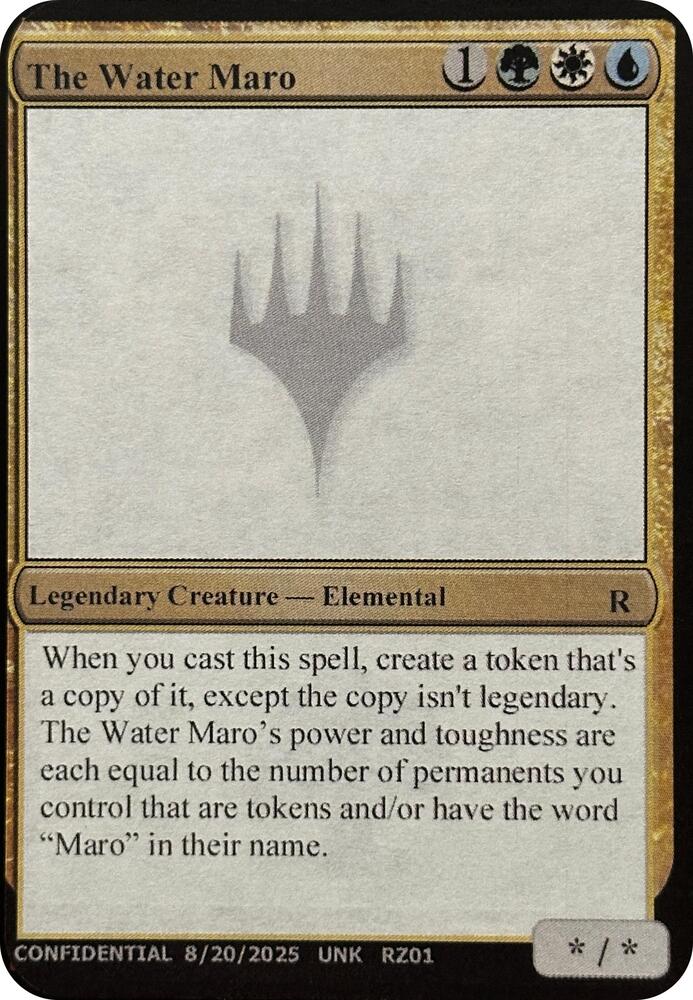 The Water Maro, Un-Known Event Playtest Cards #711484