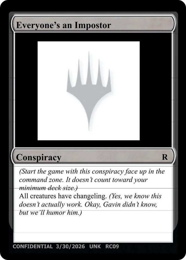 Everyone's an Imposter, Un-Known Event Playtest Cards #712883