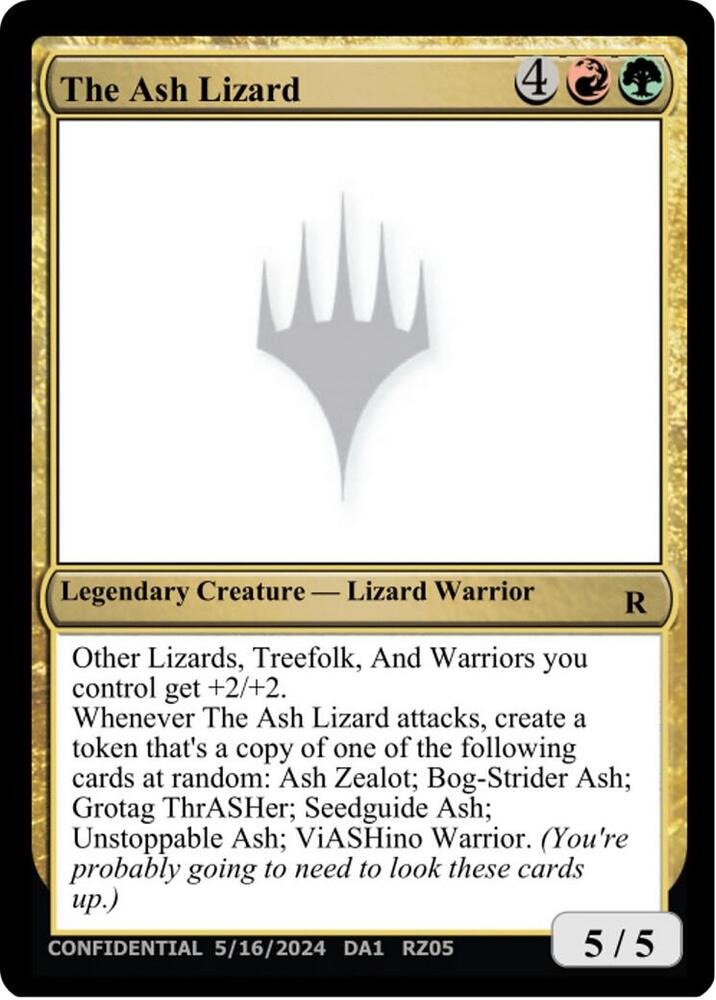 The Ash Lizard, Un-Known Event Playtest Cards #712910