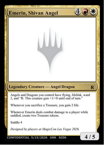 Emerin, Shivan Angel, Un-Known Event Playtest Cards #713766