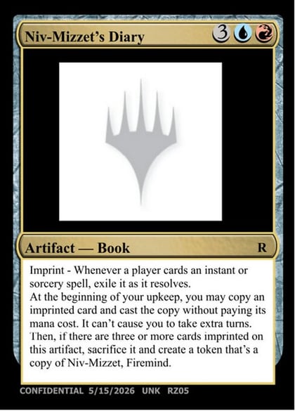 Niv-Mizzet's Diary, Un-Known Event Playtest Cards #713770