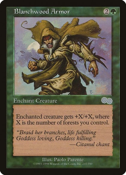 Blanchwood Armor, Urza's Saga 237