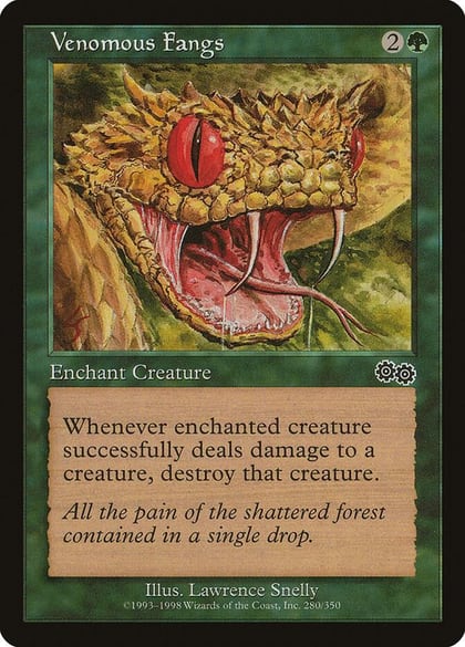 Venomous Fangs, Urza's Saga 280