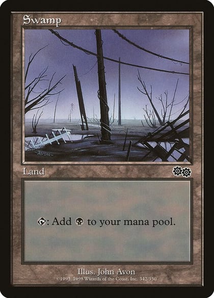 Swamp (342), Urza's Saga 342