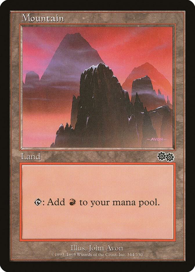 Mountain (344), Urza's Saga 344