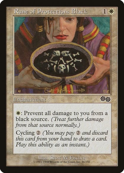 Rune of Protection: Black, Urza's Saga 36