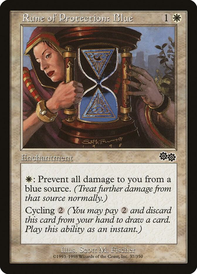 Rune of Protection: Blue, Urza's Saga 37