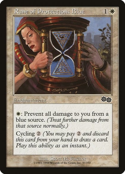 Rune of Protection: Blue, Urza's Saga 37