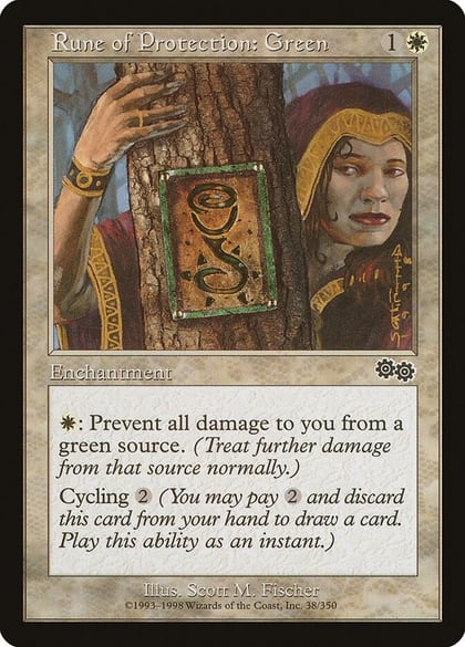 Rune of Protection: Green, Urza's Saga 38