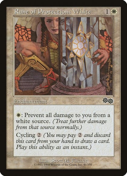 Rune of Protection: White, Urza's Saga 41