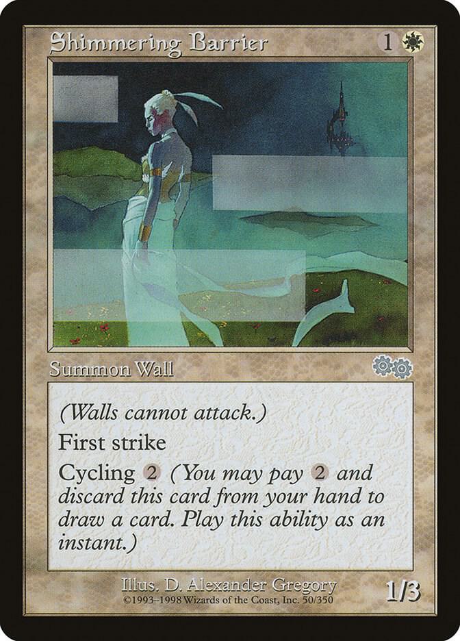 Shimmering Barrier, Urza's Saga 50