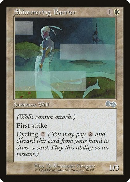 Shimmering Barrier, Urza's Saga 50