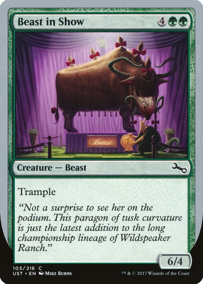 Beast in Show (D), Unstable 103