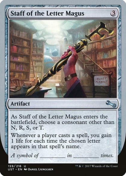 Staff of the Letter Magus, Unstable 159