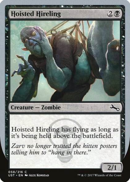 Hoisted Hireling, Unstable 58