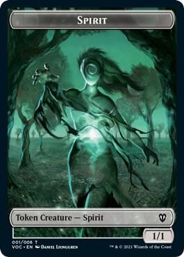 Spirit (001) // Spirit (002) Double-sided Token, Commander: Innistrad: Crimson Vow 1 // 2