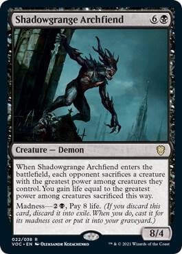 Shadowgrange Archfiend, Commander: Innistrad: Crimson Vow 22