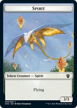 Spirit (003) // Thopter Double-sided Token, Commander: Innistrad: Crimson Vow 3 // 6