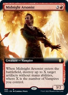 Midnight Arsonist (Extended Art), Commander: Innistrad: Crimson Vow 65