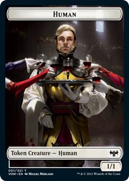 Human (001) // Human (010) Double-Sided Token, Innistrad: Crimson Vow 1 // 10