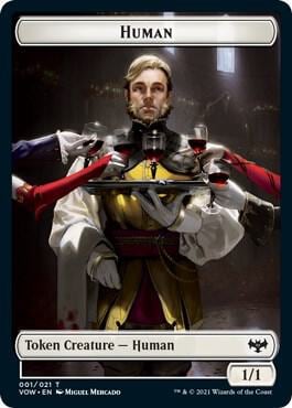 Human (001) // Human Soldier Double-Sided Token, Innistrad: Crimson Vow 1 // 15