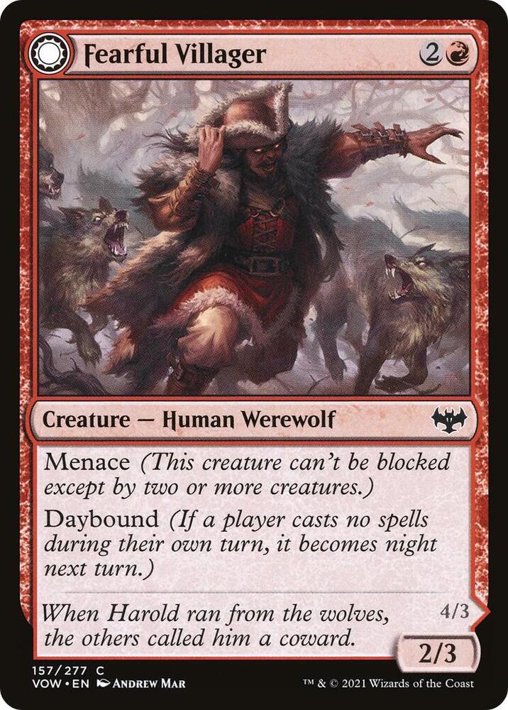 Fearful Villager, Innistrad: Crimson Vow 157