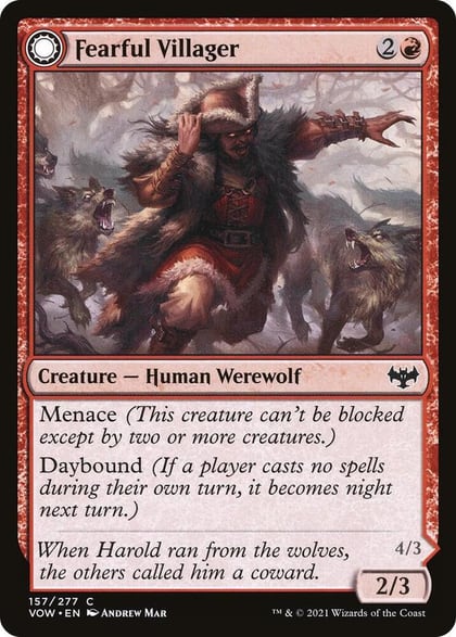 Fearful Villager, Innistrad: Crimson Vow 157
