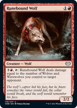 Runebound Wolf, Innistrad: Crimson Vow 176