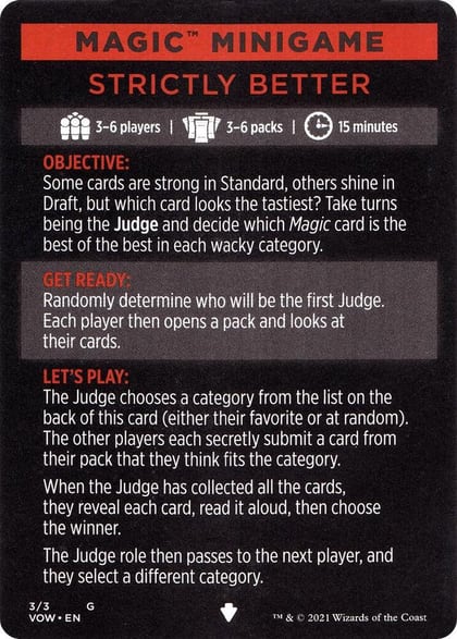 Magic Minigame: Strictly Better, Innistrad: Crimson Vow 3
