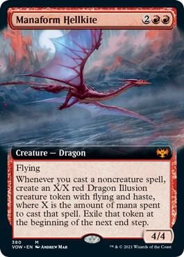 Manaform Hellkite (Extended Art), Innistrad: Crimson Vow 380