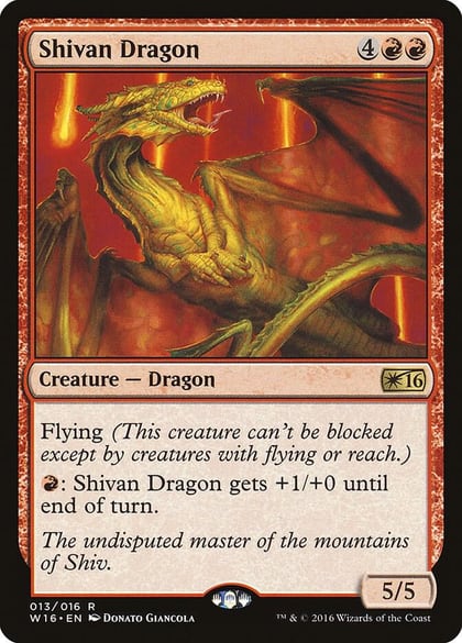 Shivan Dragon, Welcome Deck 2016 13