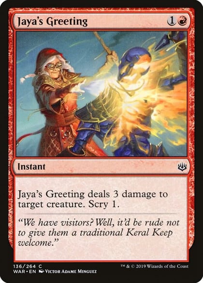 Jaya's Greeting, War of the Spark 136