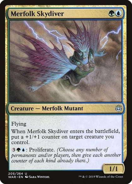 Merfolk Skydiver, War of the Spark 205