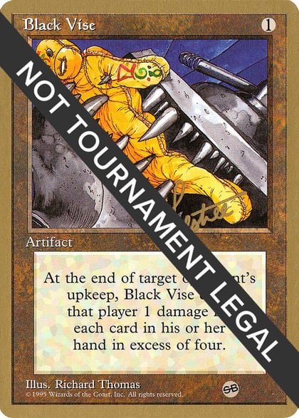 Black Vise - 1996 Bertrand Lestree (4ED) (SB), World Championship Decks #158470