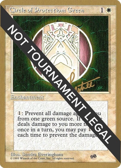 Circle of Protection: Green - 1996 Bertrand Lestree (4ED) (SB), World Championship Decks #158475