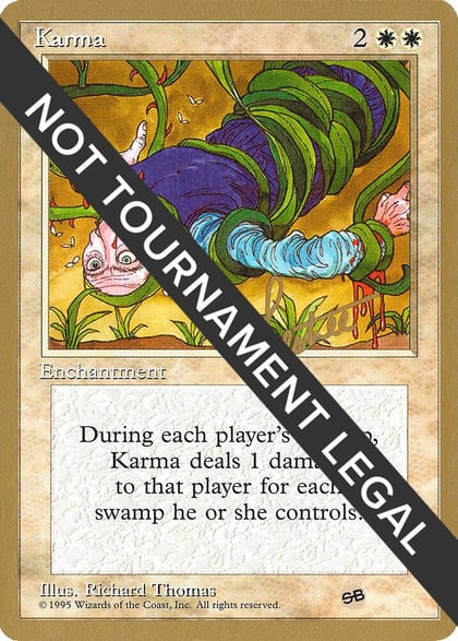 Karma - 1996 Bertrand Lestree (4ED) (SB), World Championship Decks #158492