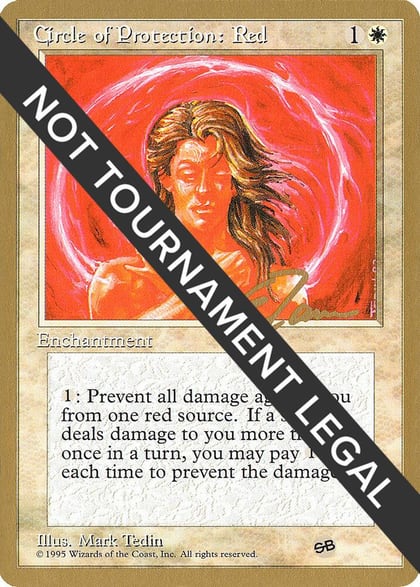 Circle of Protection: Red - 1996 Eric Tam (4ED) (SB), World Championship Decks #158523