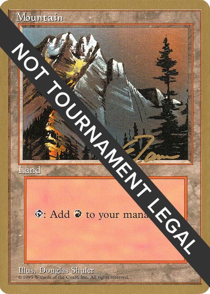 Mountain (A) - 1996 Eric Tam (4ED), World Championship Decks #158552