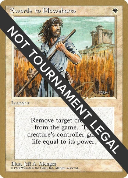 Swords to Plowshares - 1996 Eric Tam (4ED), World Championship Decks #158570