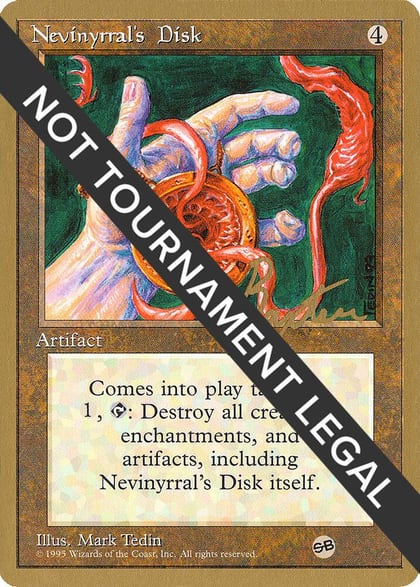 Nevinyrral's Disk - 1996 George Baxter (4ED) (SB), World Championship Decks #158624
