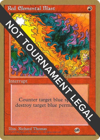 Red Elemental Blast - 1996 George Baxter (4ED) (SB), World Championship Decks #158631