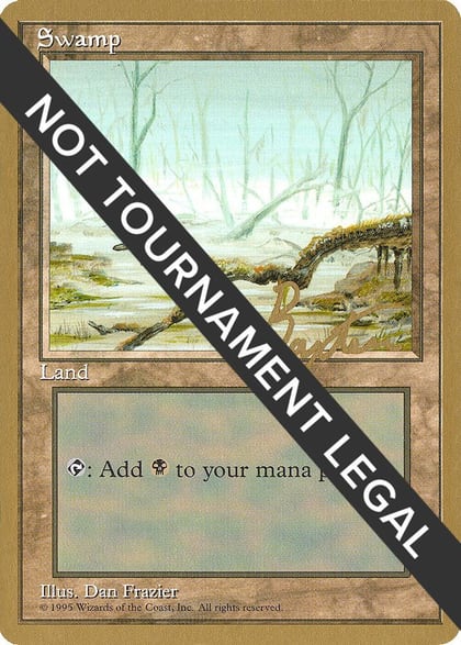 Swamp (A) - 1996 George Baxter (4ED), World Championship Decks #158640