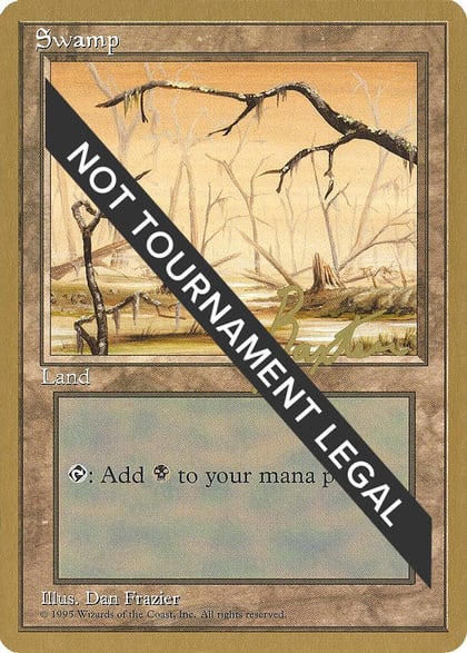 Swamp (B) - 1996 George Baxter (4ED), World Championship Decks #158642