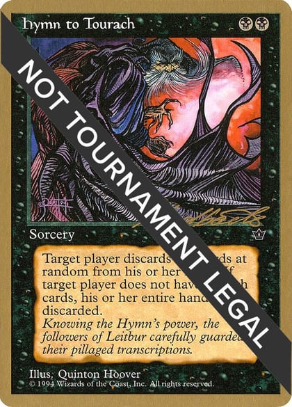 Hymn to Tourach (Cloak) - 1996 Leon Lindback (FEM), World Championship Decks #158654