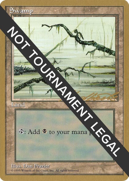 Swamp (C) - 1996 Leon Lindback (4ED), World Championship Decks #158685