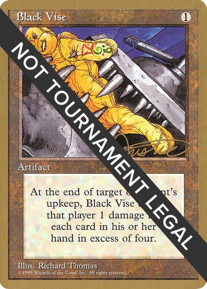 Black Vise - 1996 Mark Justice (4ED), World Championship Decks #159131
