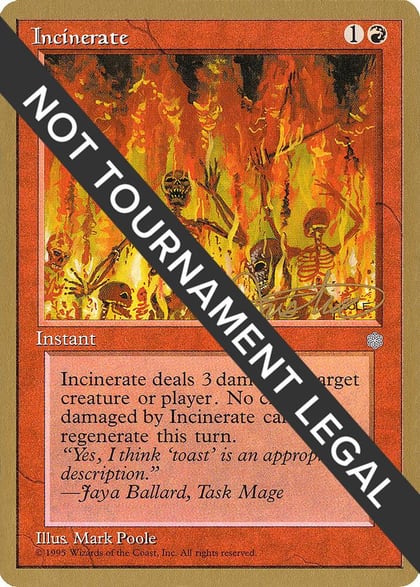 Incinerate - 1996 Mark Justice (ICE), World Championship Decks #159160