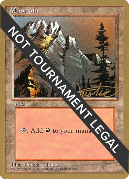 Mountain (A) - 1996 Mark Justice (4ED), World Championship Decks #159169
