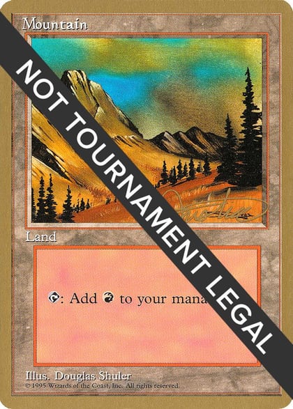Mountain (C) - 1996 Mark Justice (4ED), World Championship Decks #159170